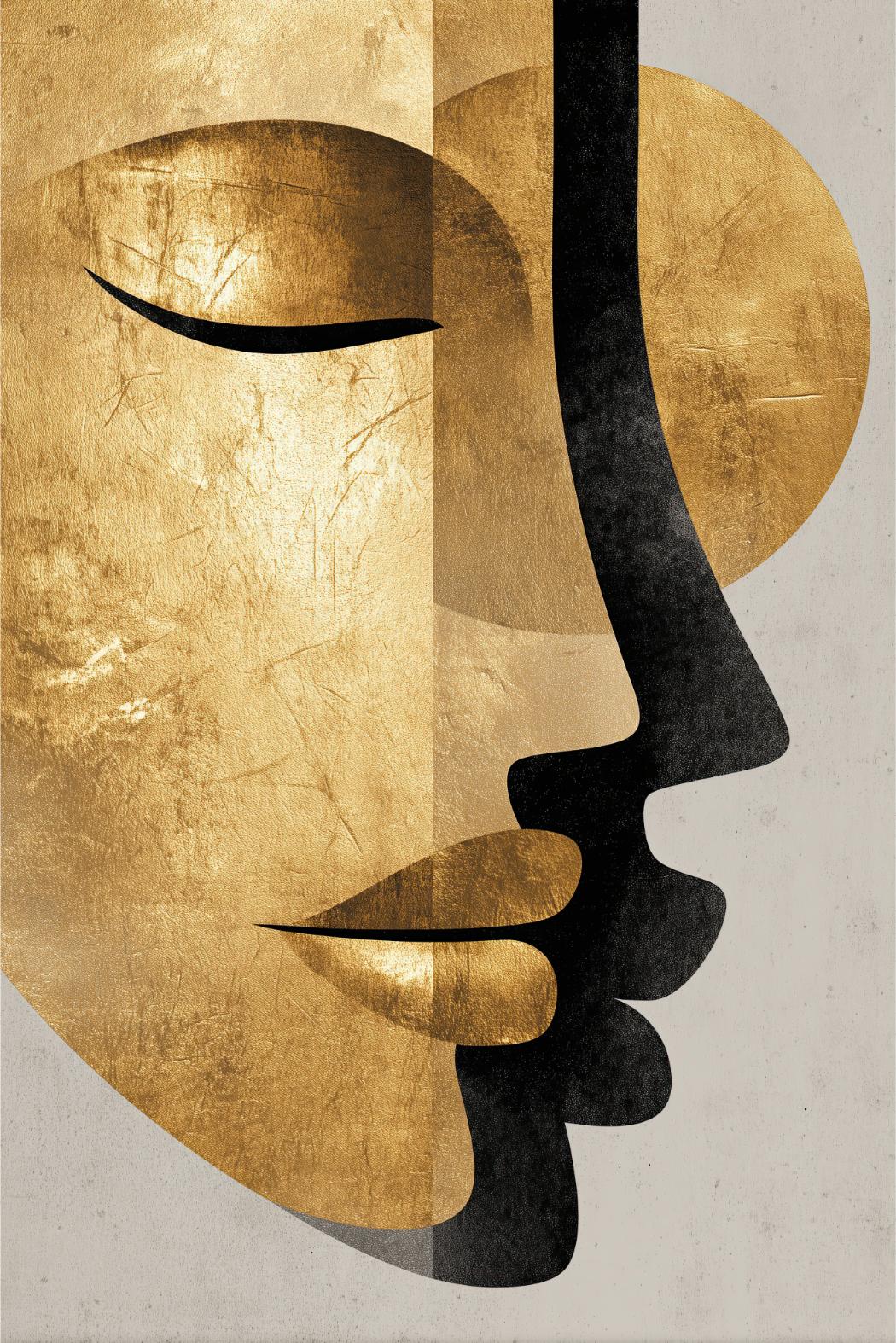 Golden Profile Mask