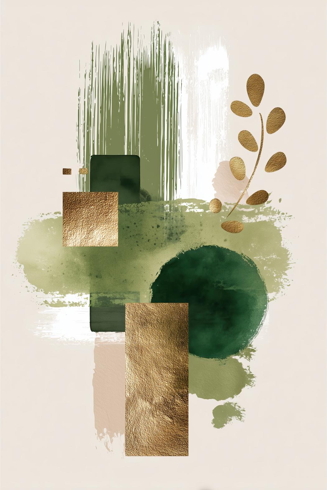 Getextureerde blokcollage met takje