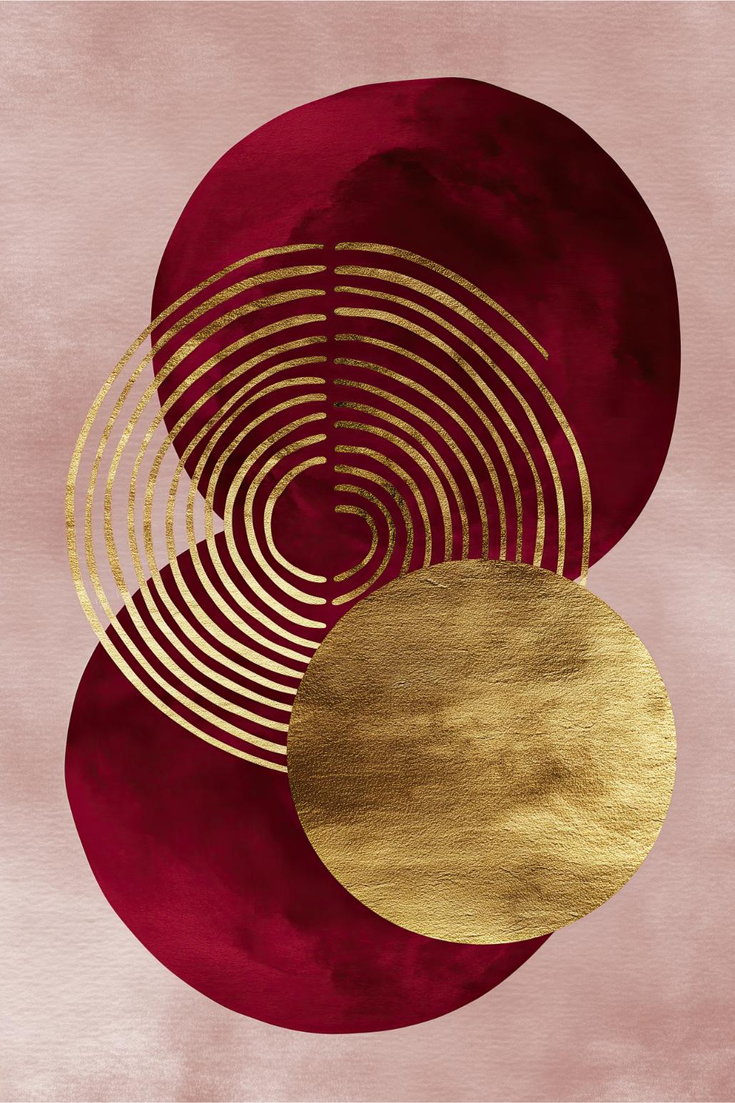 Concentric Gold Moons