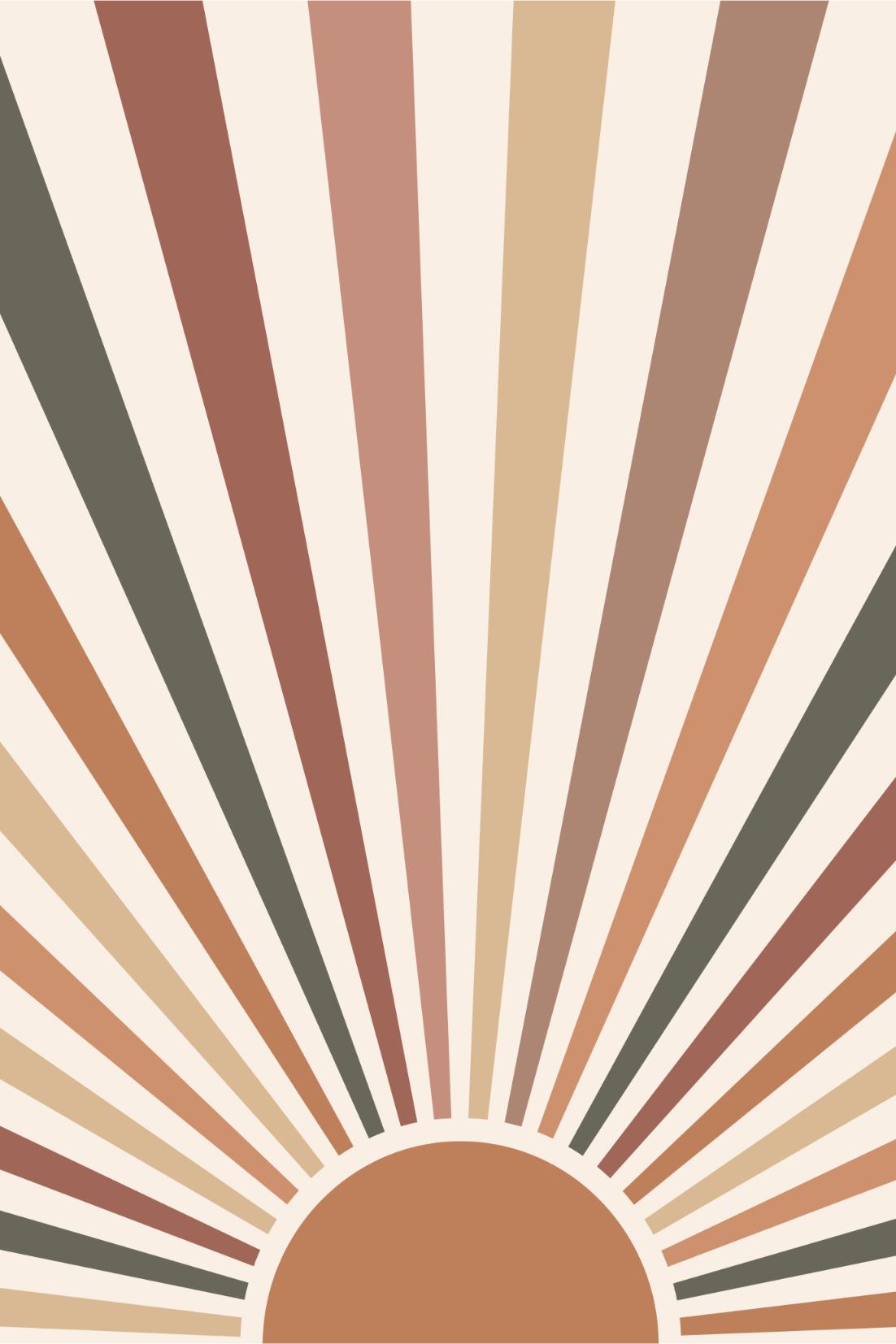 Terracotta Sunburst Rays
