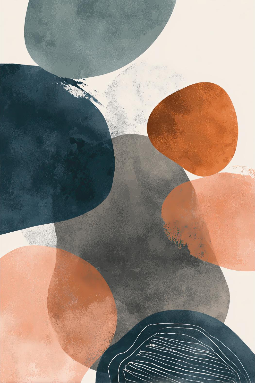 Navy and Terracotta Bloom