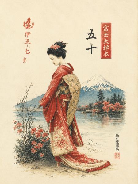 Kimono aan het meer