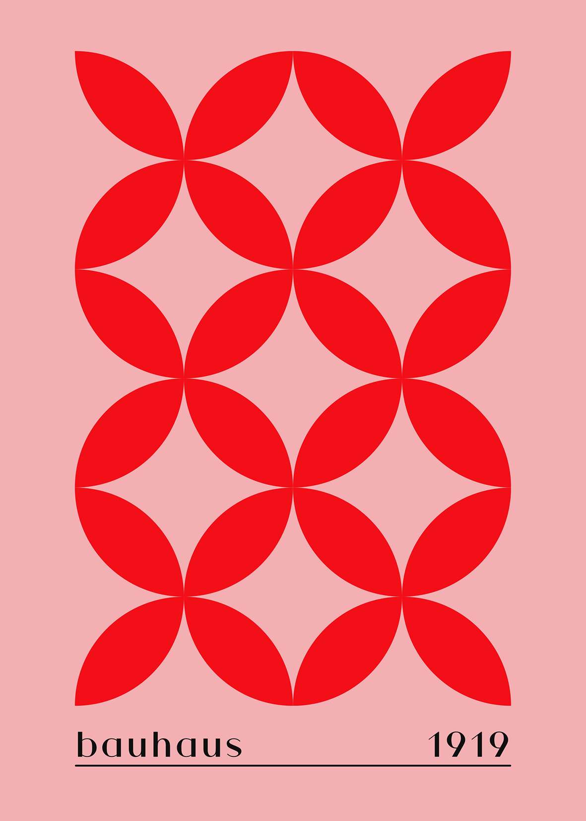 Bauhaus Rood Klaver Raster