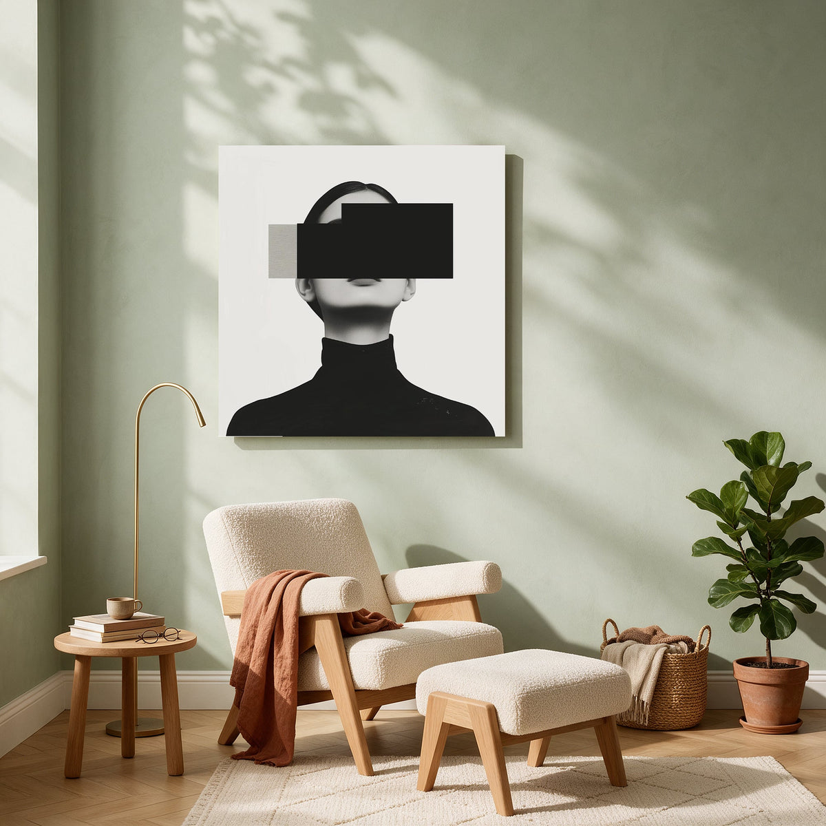 Black Bar Portrait — Square living room