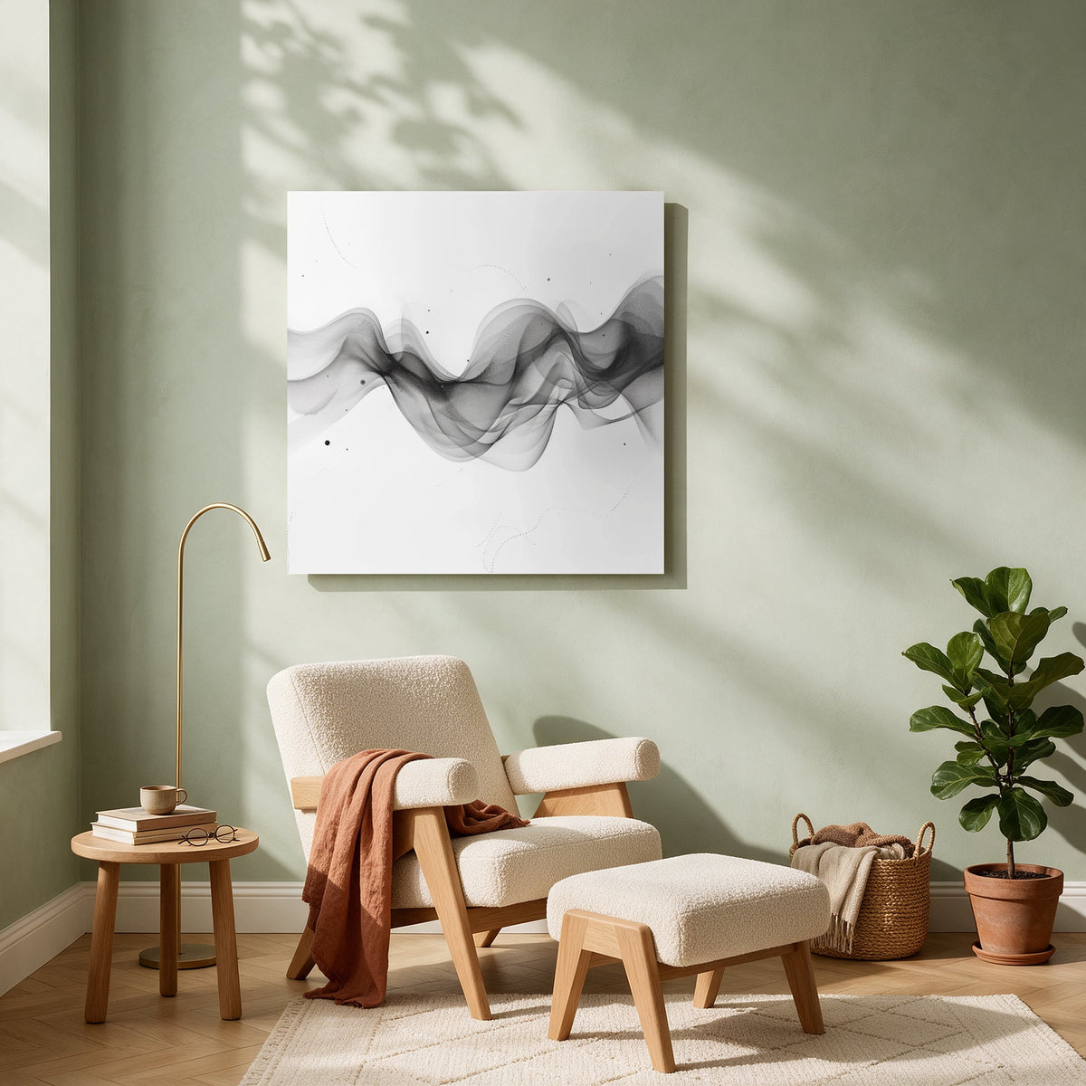 Smoke Wave — Square living room
