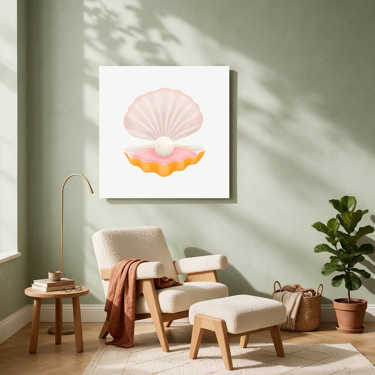 Pearl in a Shell — Square living room