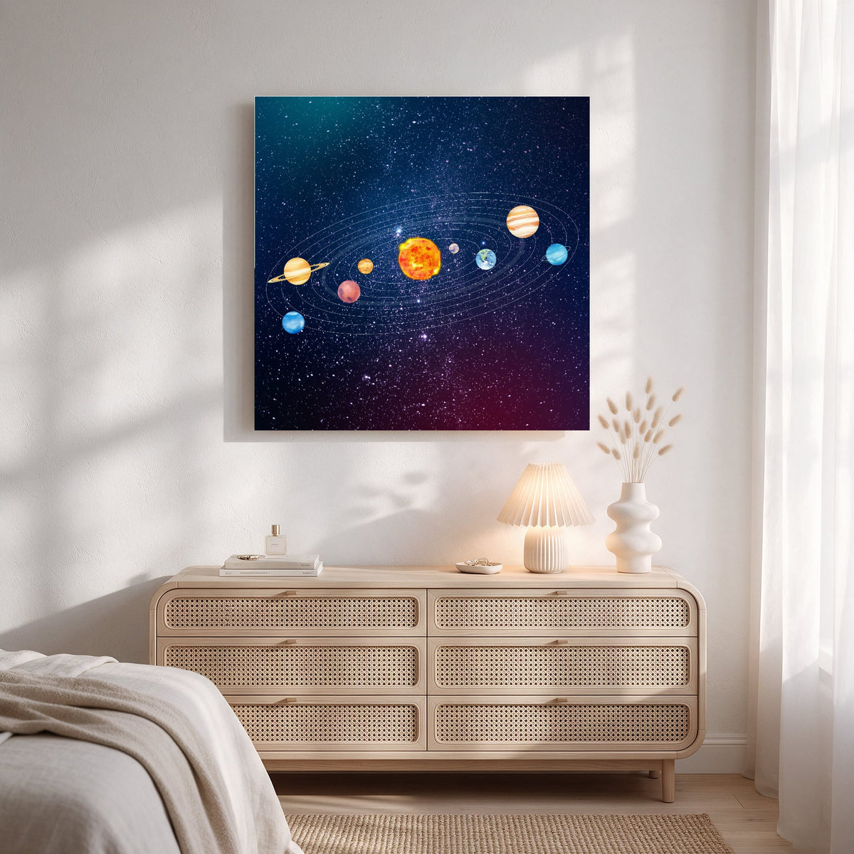 Solar System Orbit — Square Bedroom
