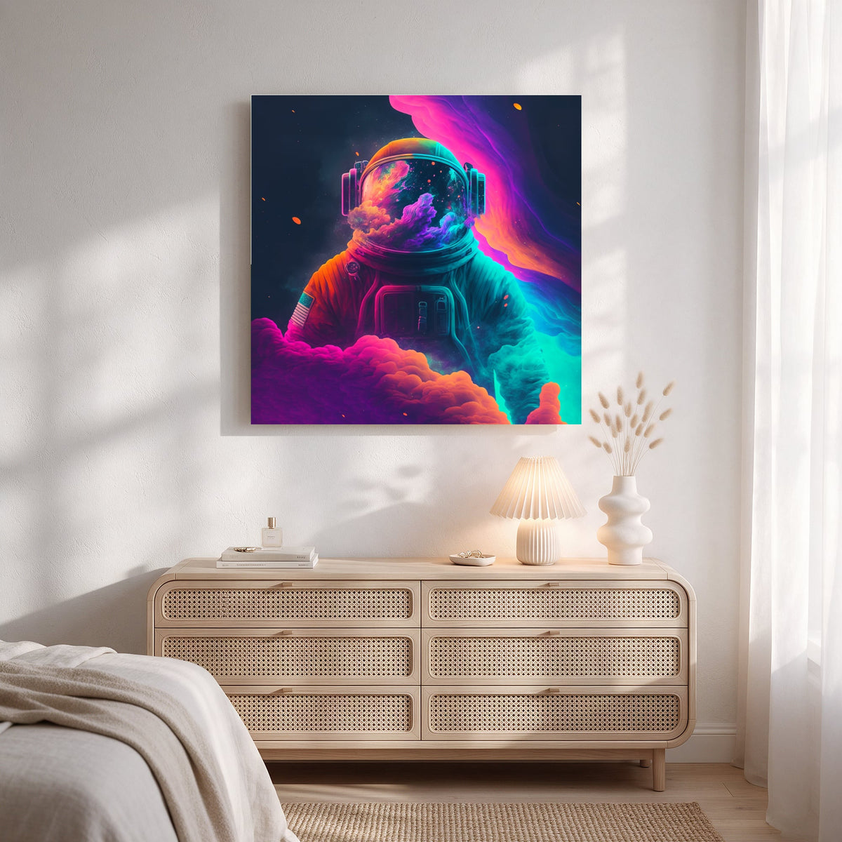 Cosmic Reflection — Square Bedroom