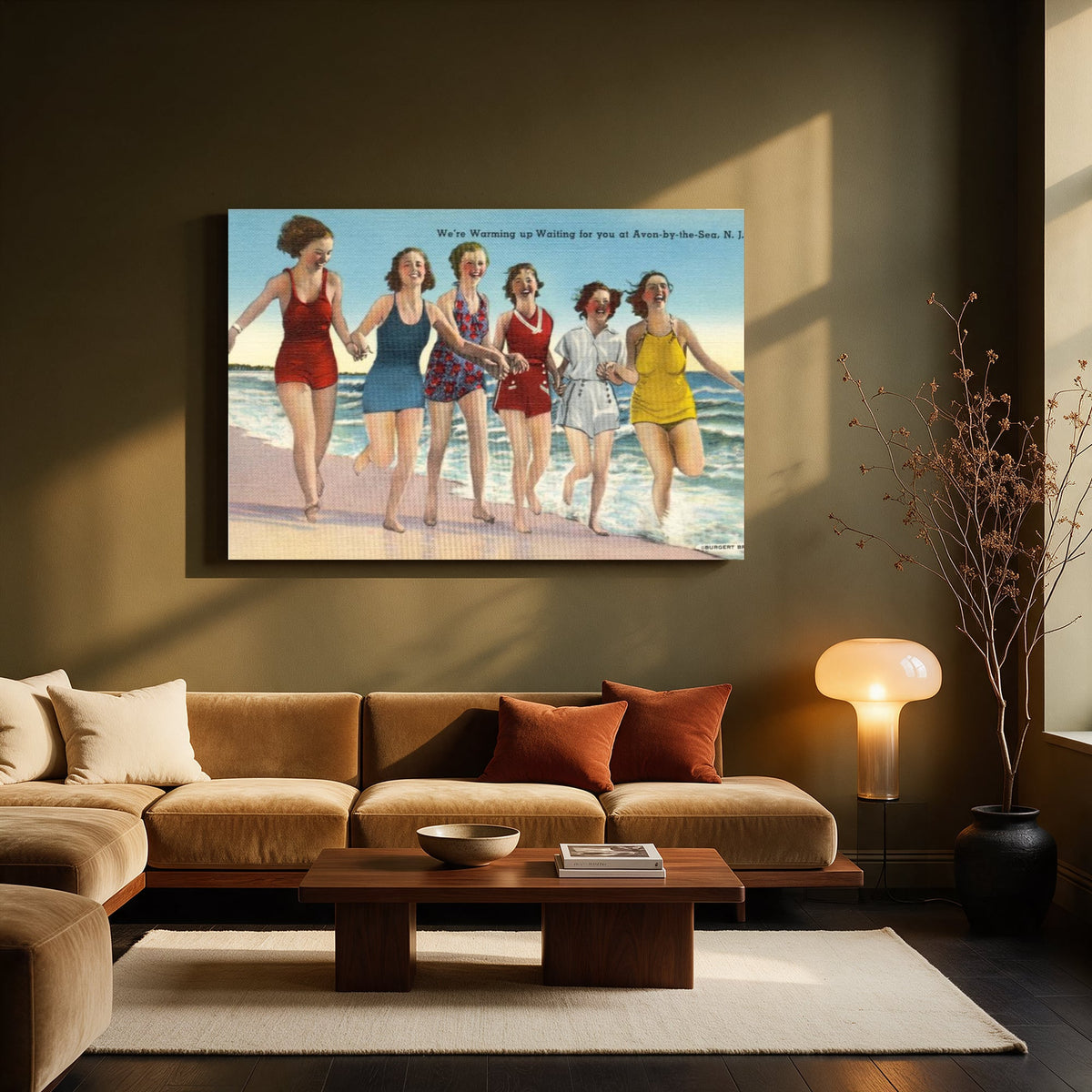 Beach Girls at Avon-by-the-Sea — Living room Landscape