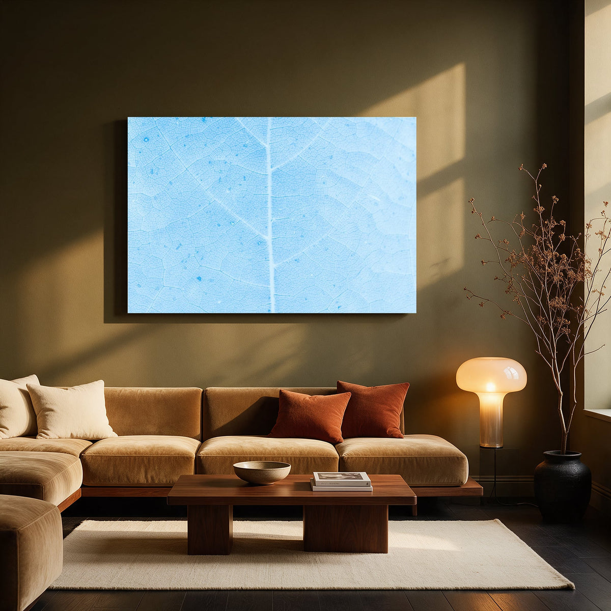 Blue Leaf Veins — Living room Landscape
