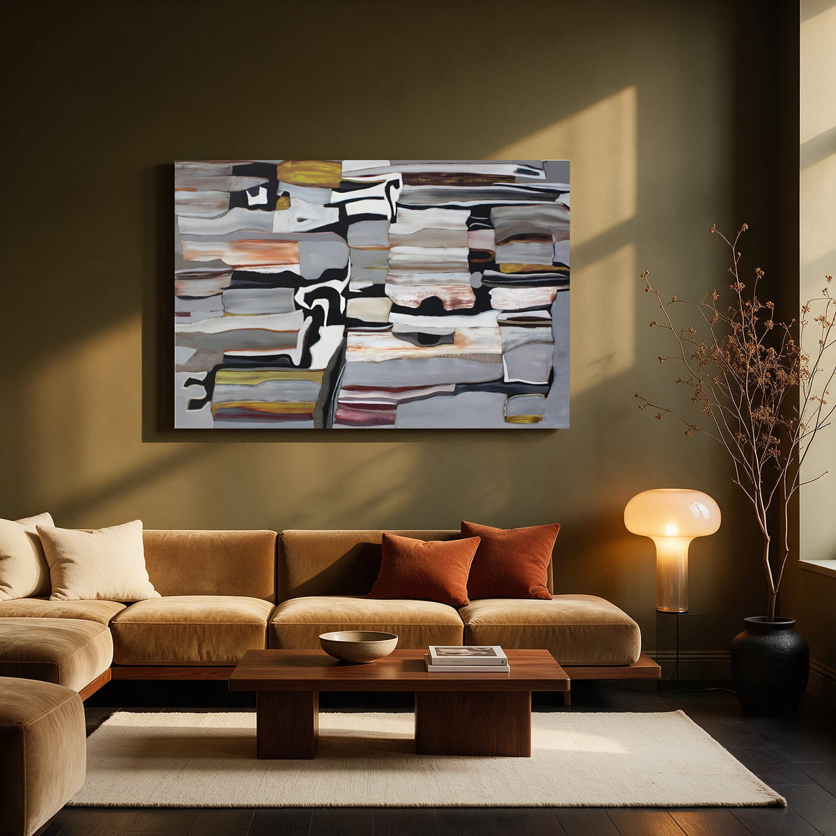 Stacked Strata Abstract — Living room Landscape