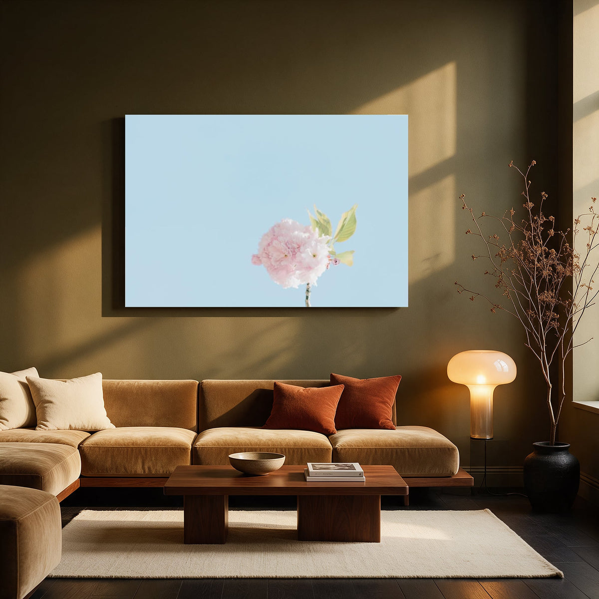 Cherry Blossom on Blue — Living room Landscape
