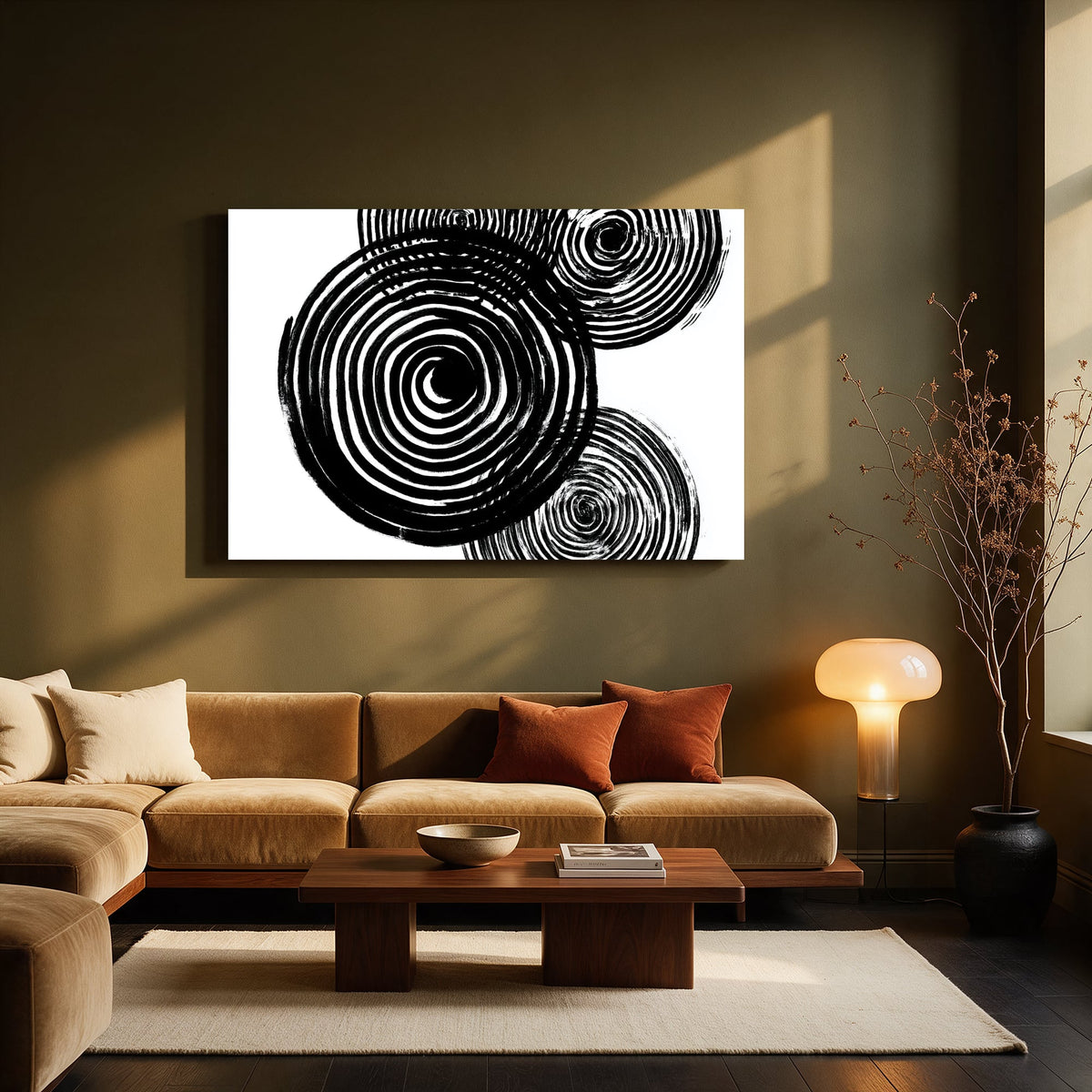 Overlapping Spirals — Living room Landscape