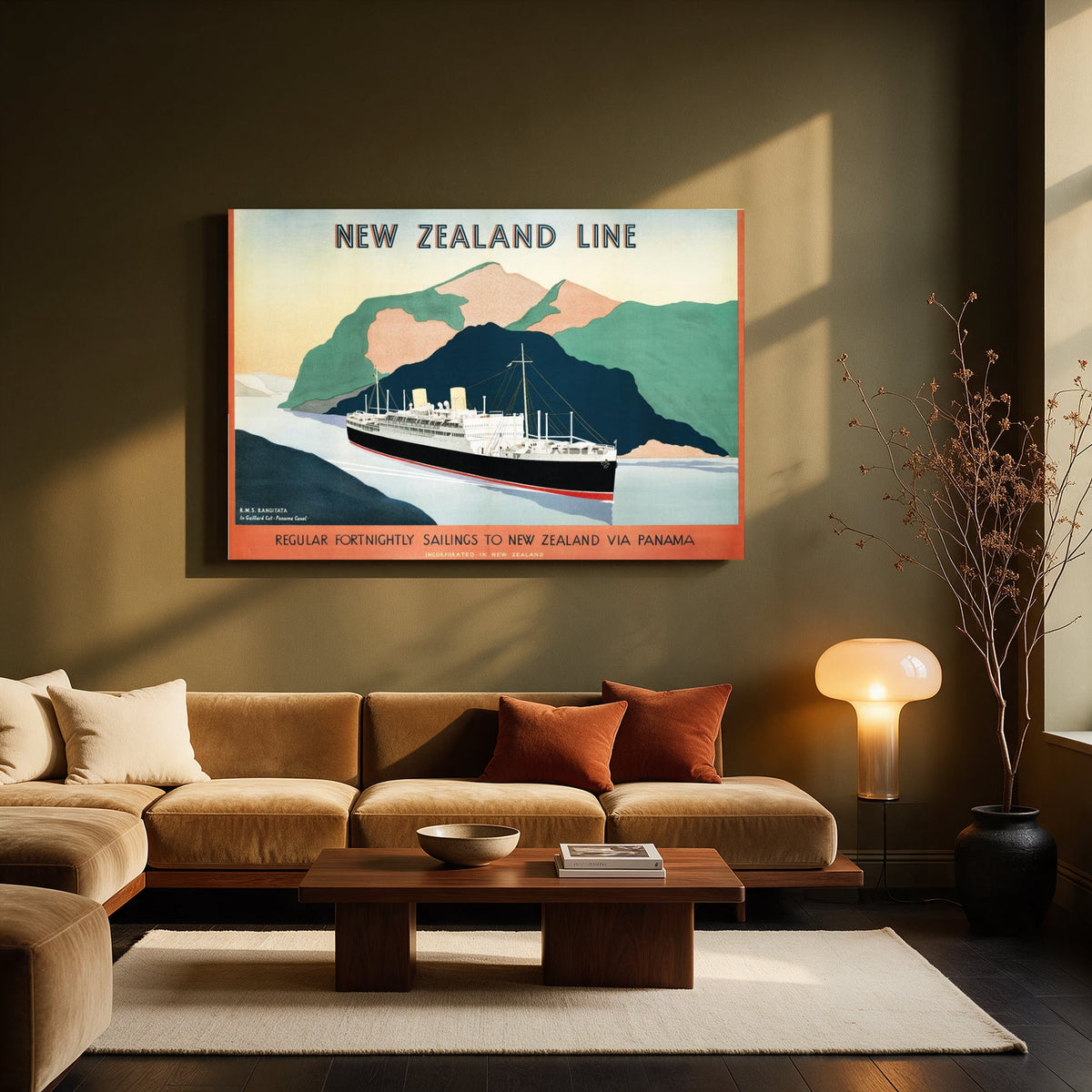 New Zealand Line Steamer — Living room Landscape