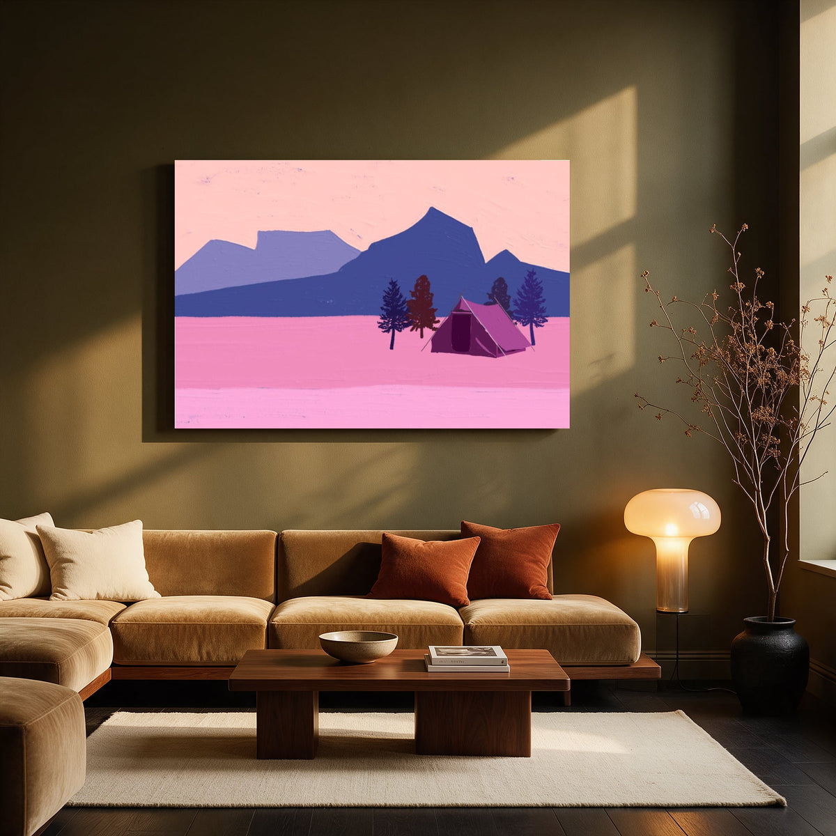 Camp Tent Sunset — Living room Landscape
