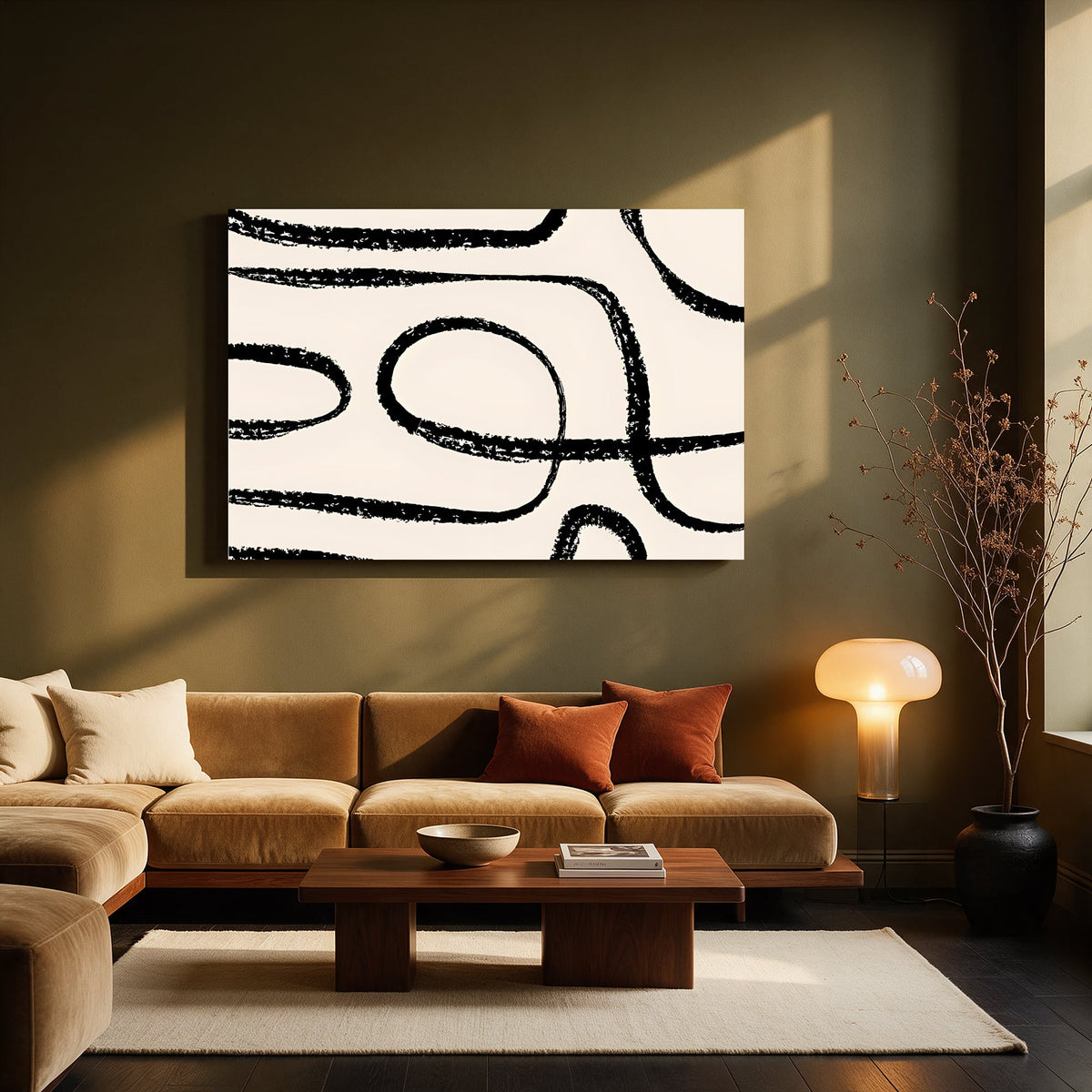 Loops on Cream — Living room Landscape