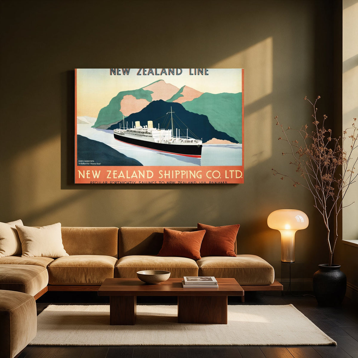 New Zealand Shipping Steamer — Living room Landscape