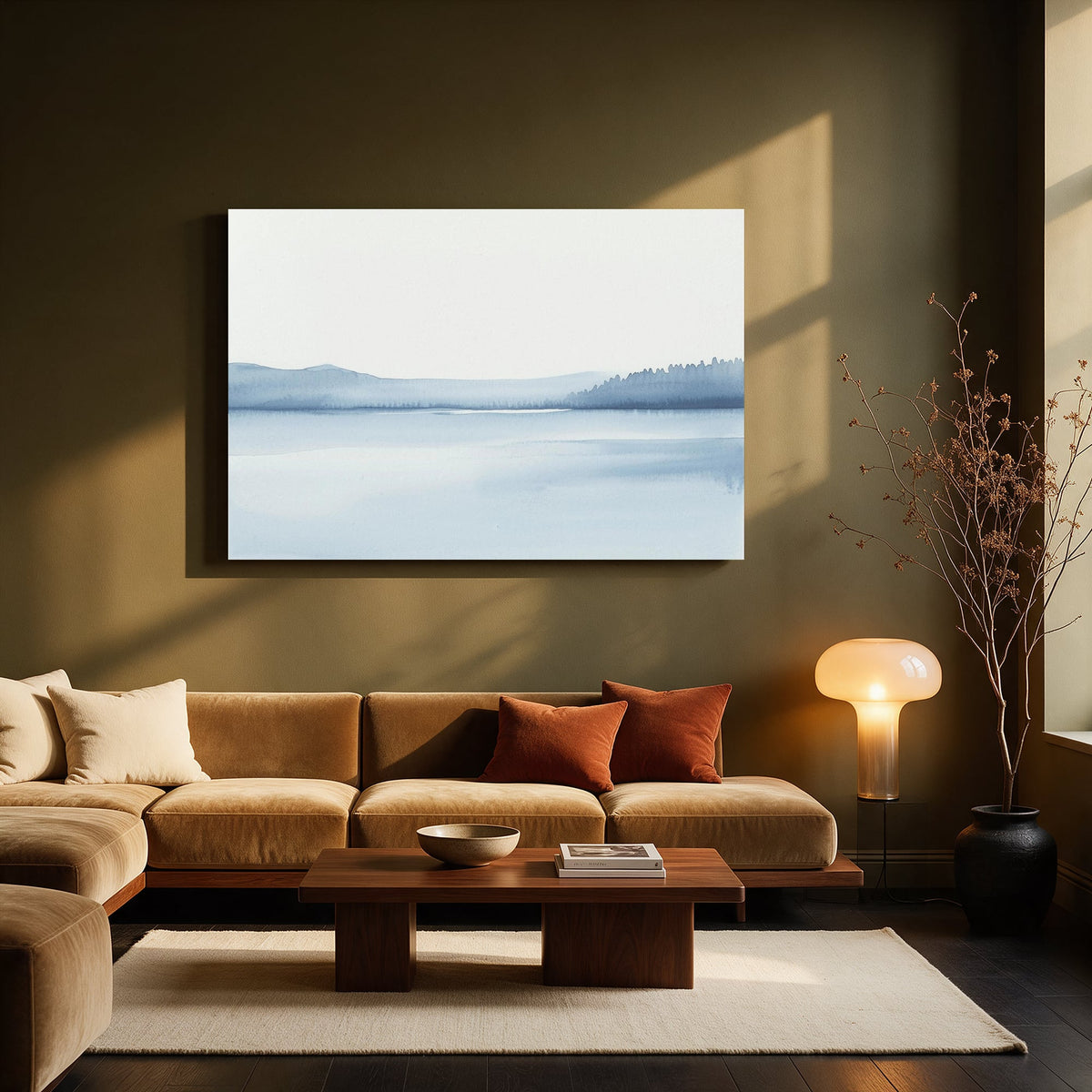Quiet Lake Horizon No1 — Living room Landscape