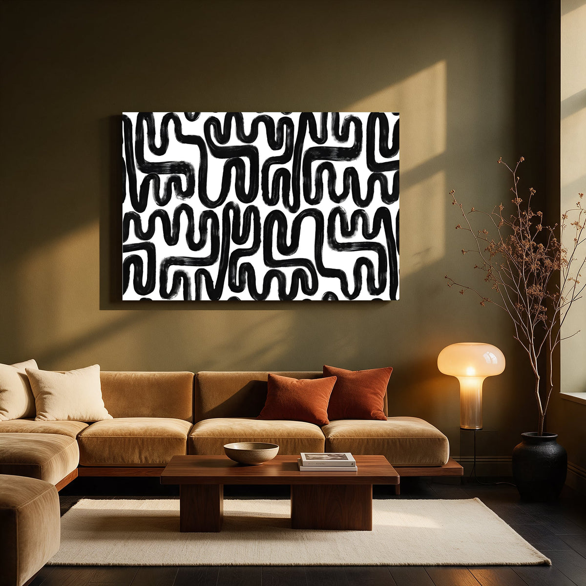 Squiggle Pattern — Living room Landscape