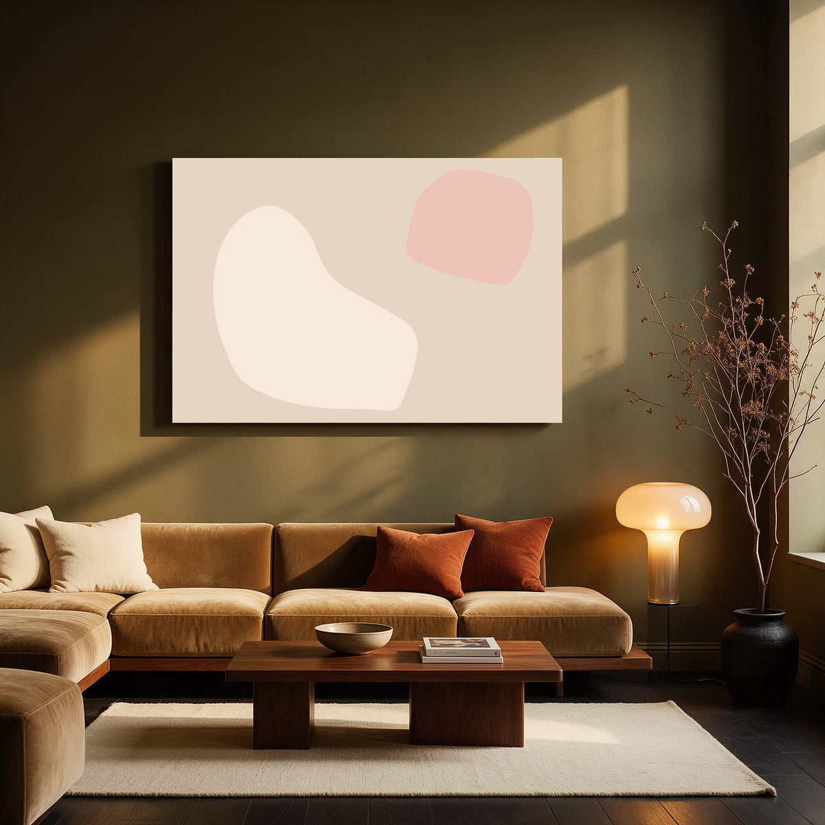 Blush Organic Shapes — Living room Landscape