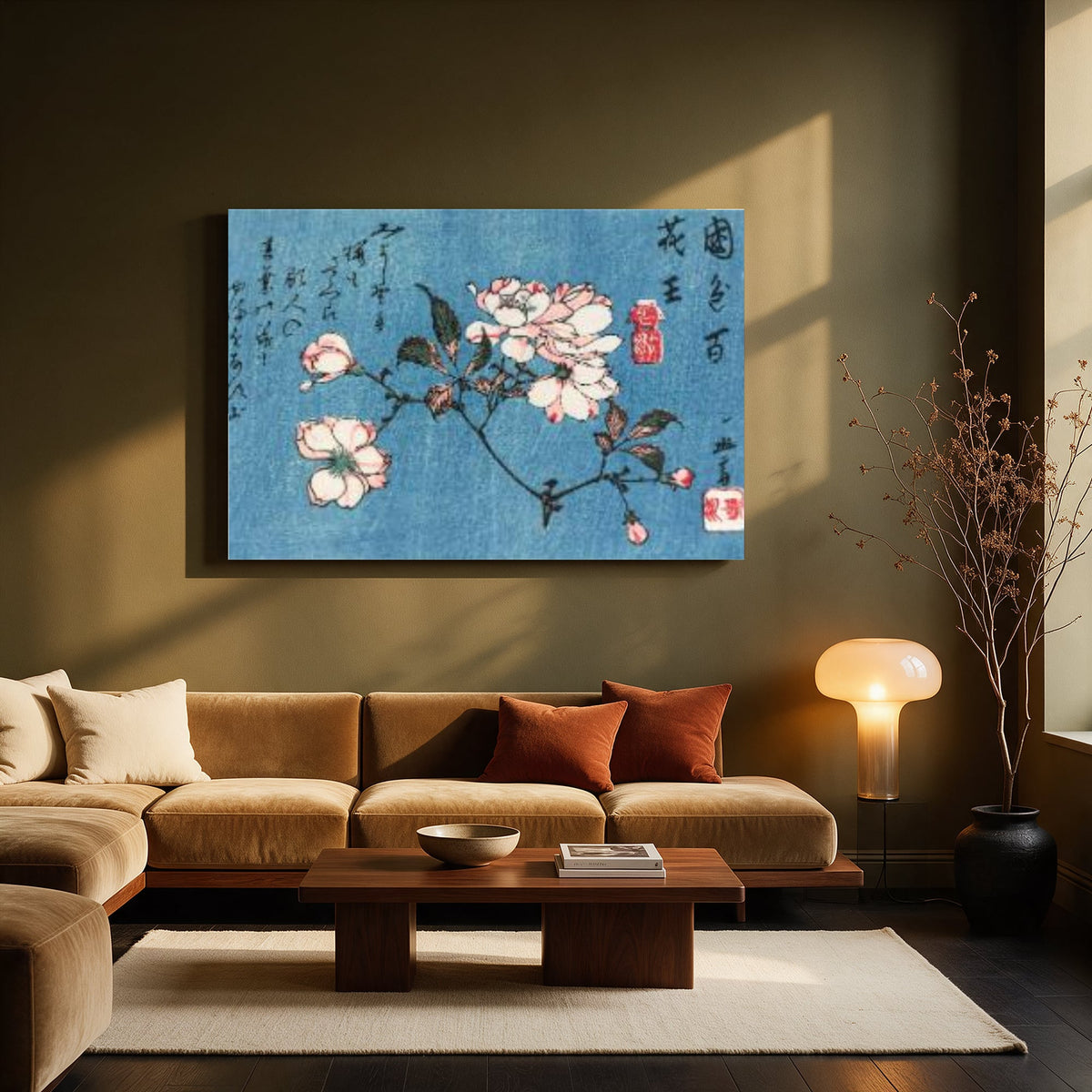 Cherry Blossom Japanese Print — Living room Landscape