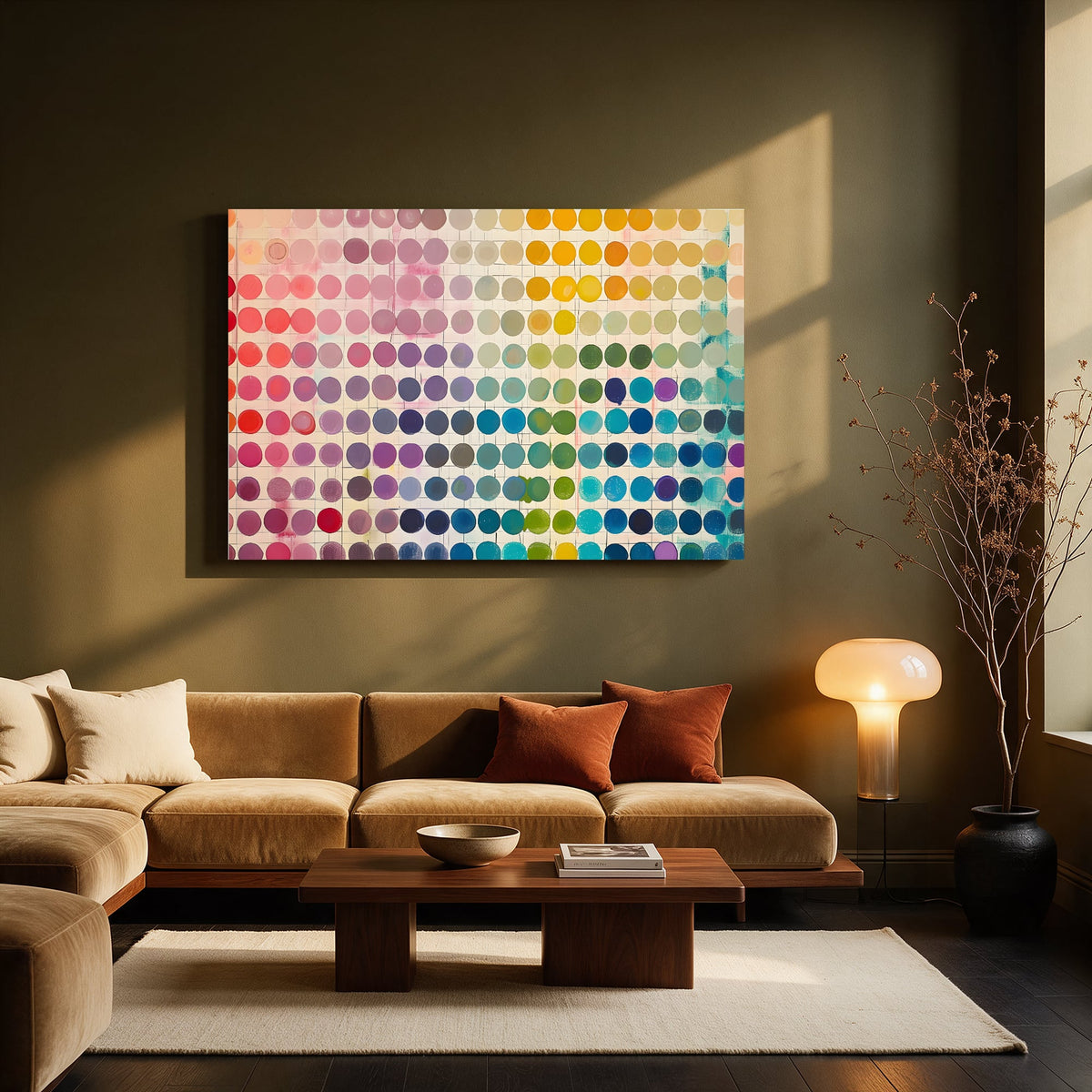 Warm Dot Gradient — Living room Landscape