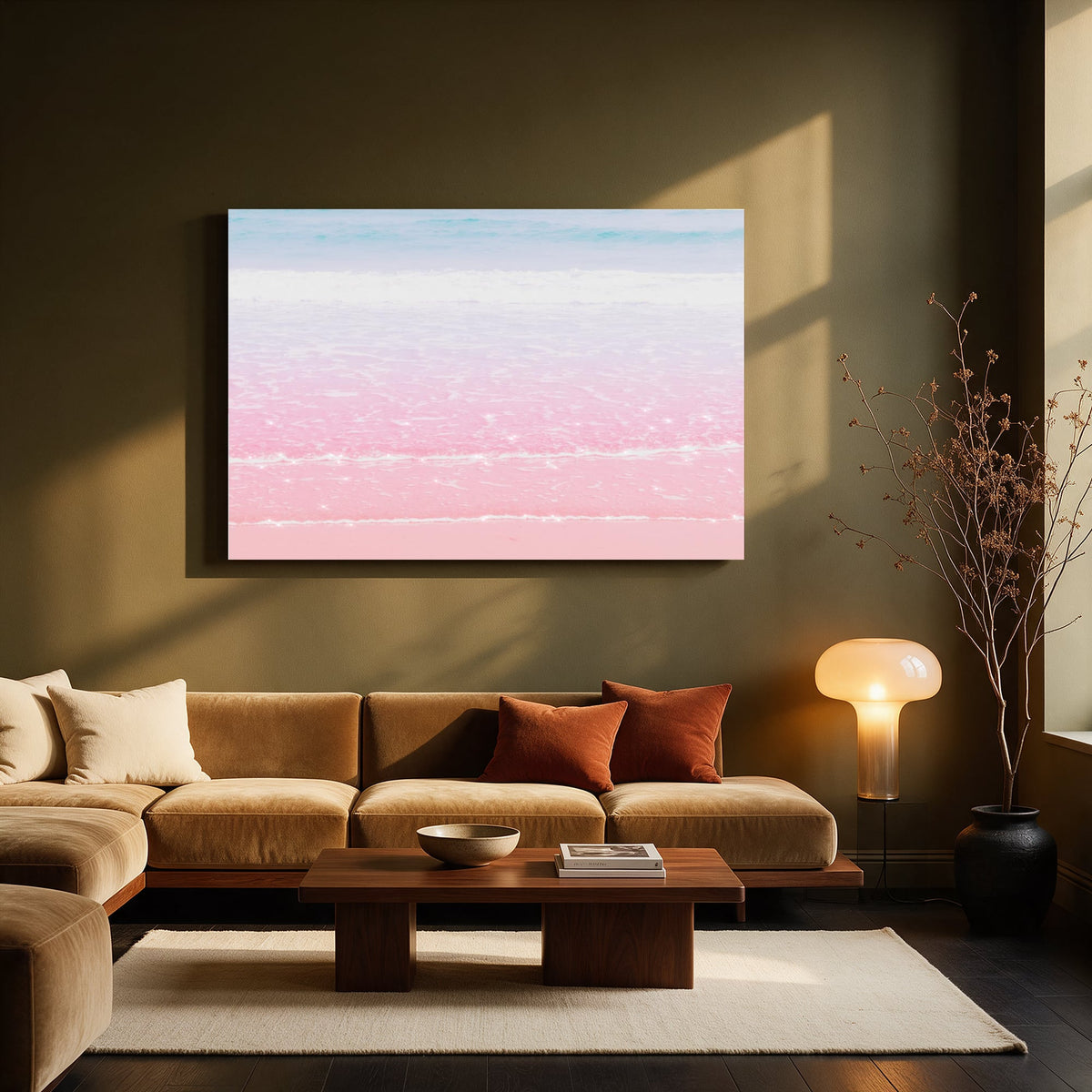 Pink Shoreline — Living room Landscape