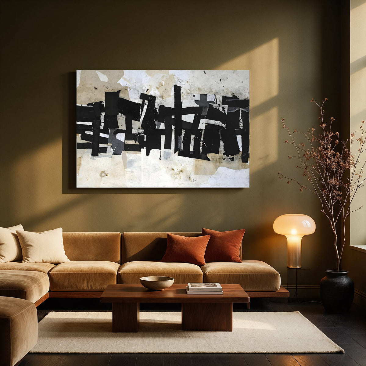 Collage Brush Strokes — Living room Landscape
