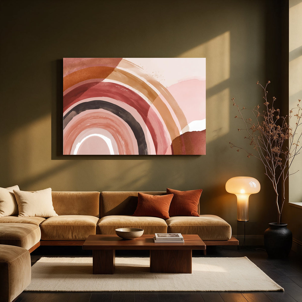 Terracotta Ripple Waves — Living room Landscape