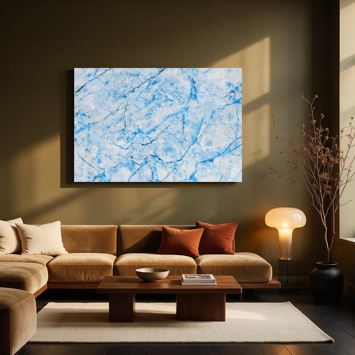 Blue Marble Veins — Living room Landscape