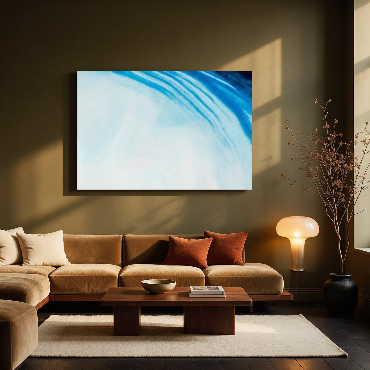Blue Marble Curve — Living room Landscape