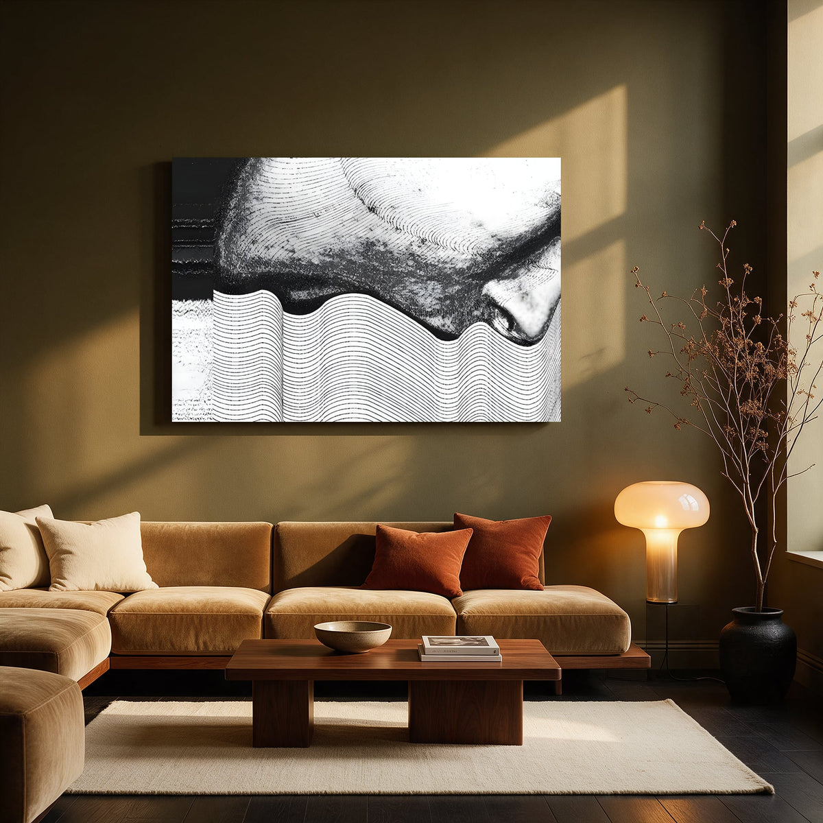 Contour Lines Portrait — Living room Landscape