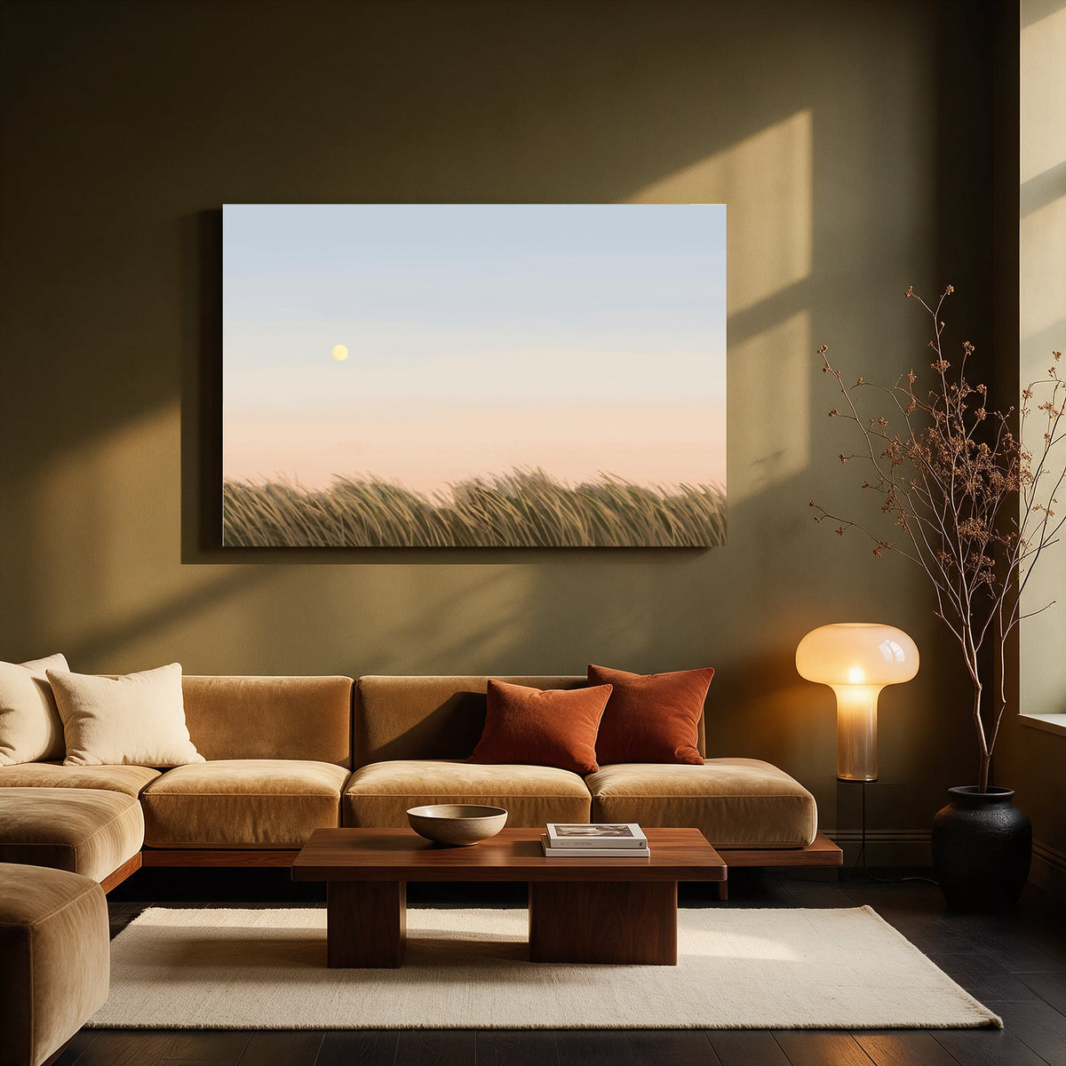 Meadow at Dusk — Living room Landscape