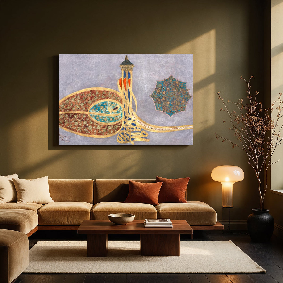 Gold Tughra Ornament — Living room Landscape