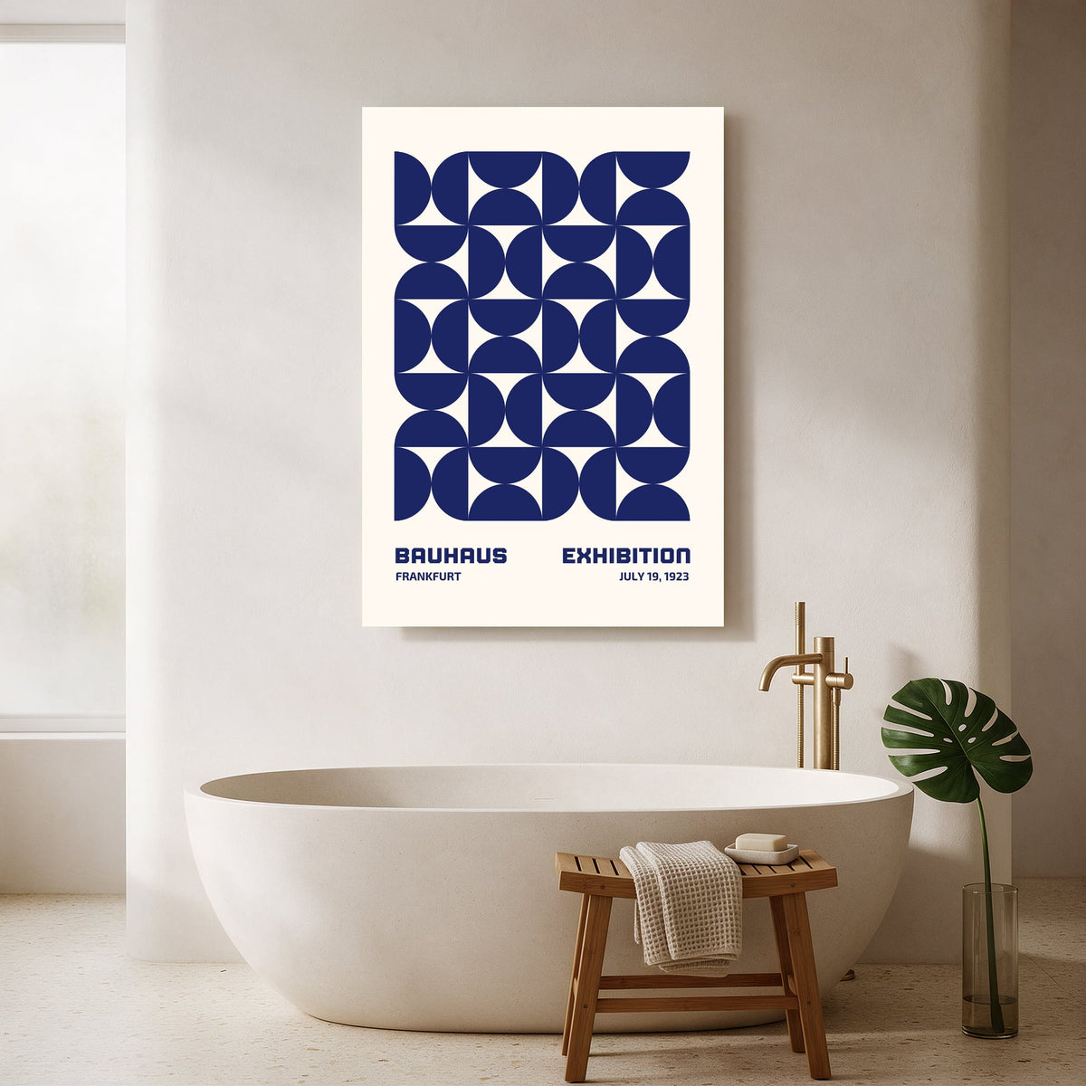 Bauhaus Navy Pinwheel Grid — Portrait Bathroom Final