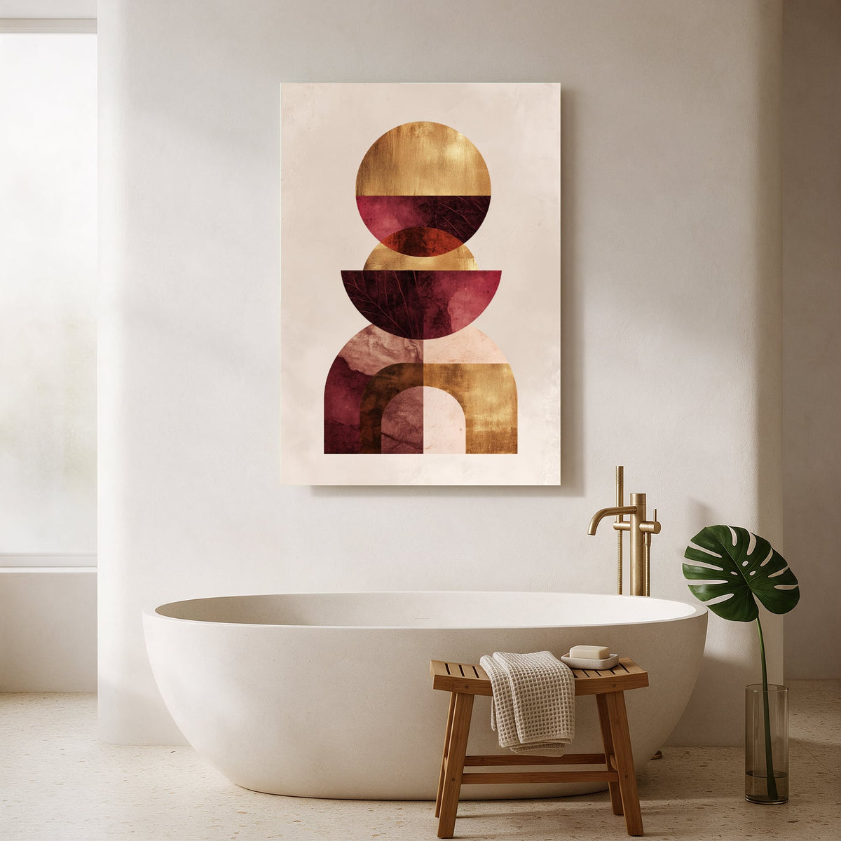 Gilded Half-Moon Totem — Portrait Bathroom Final