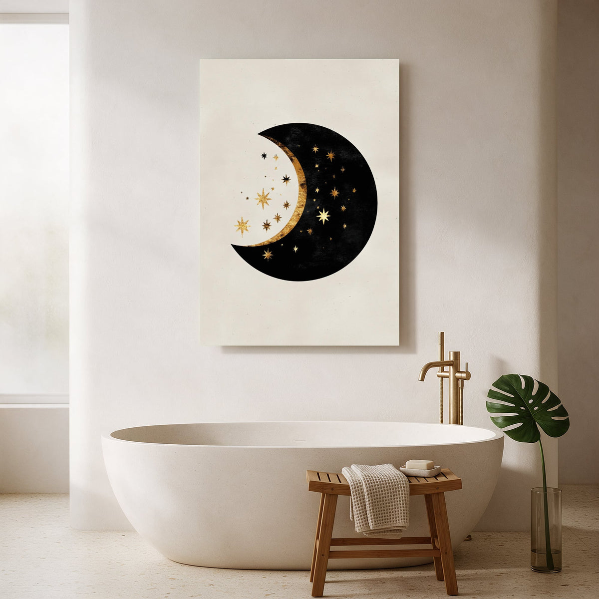 Golden Crescent Night — Portrait Bathroom Final