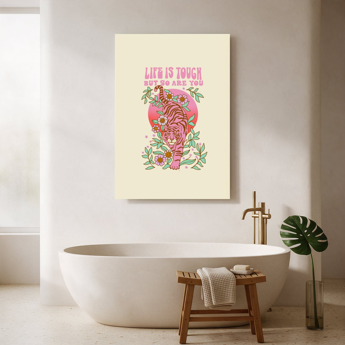 Life Is Tough Tiger — Portrait Bathroom Final