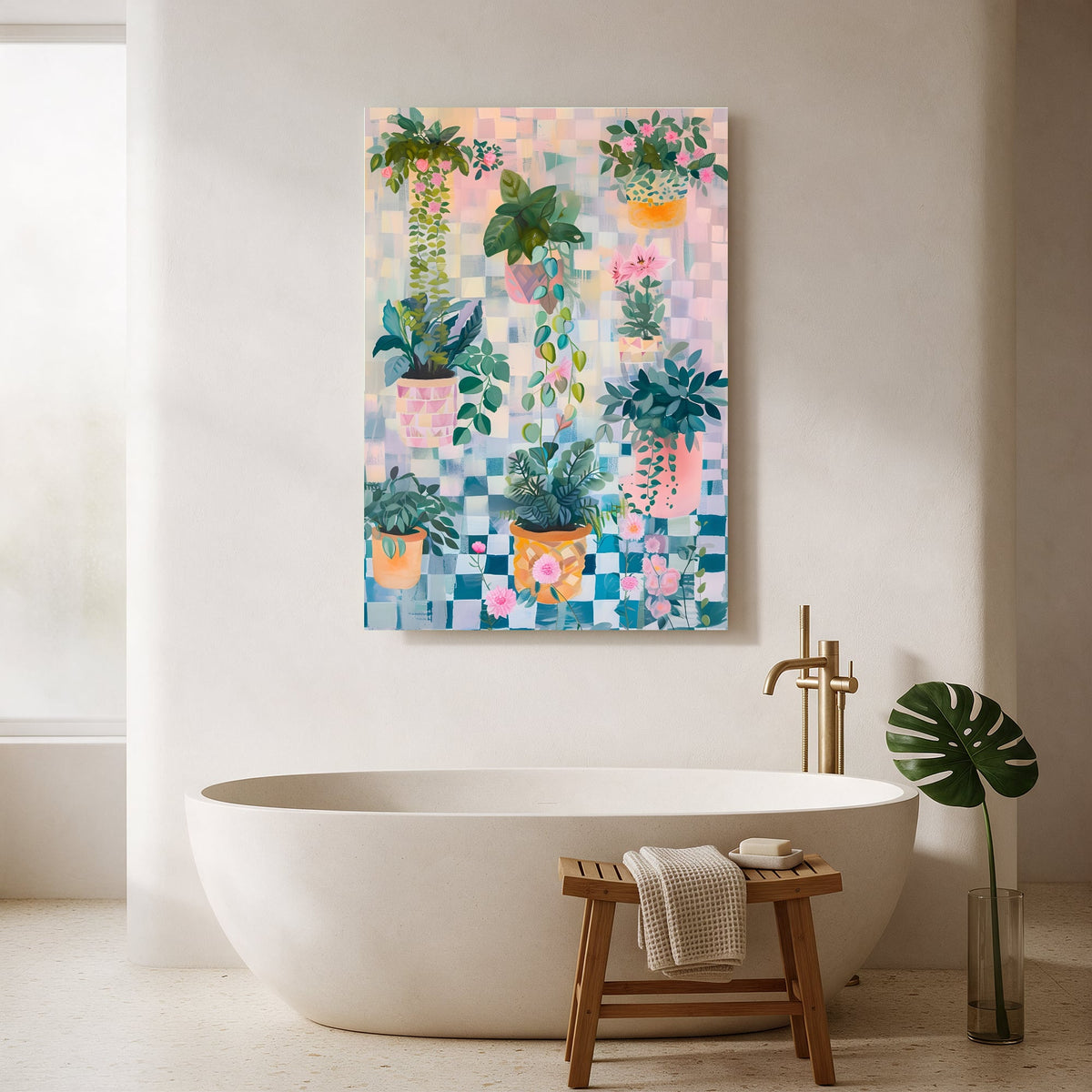 Hanging Garden Checker — Portrait Bathroom Final