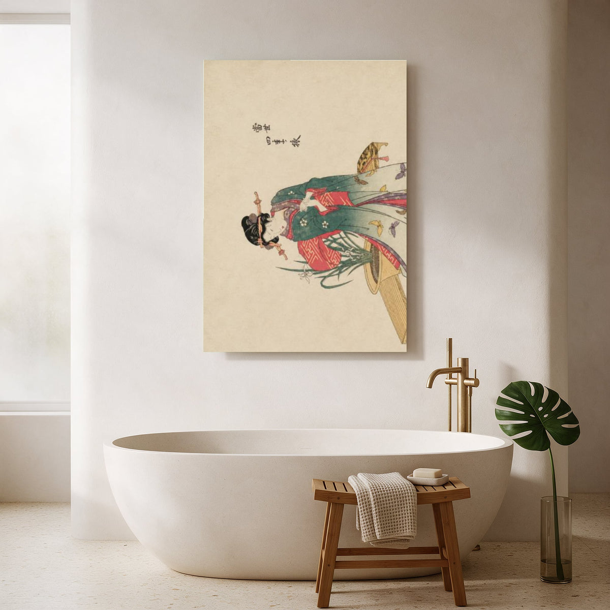 Kimono Figure with Kettle — Portrait Bathroom Final