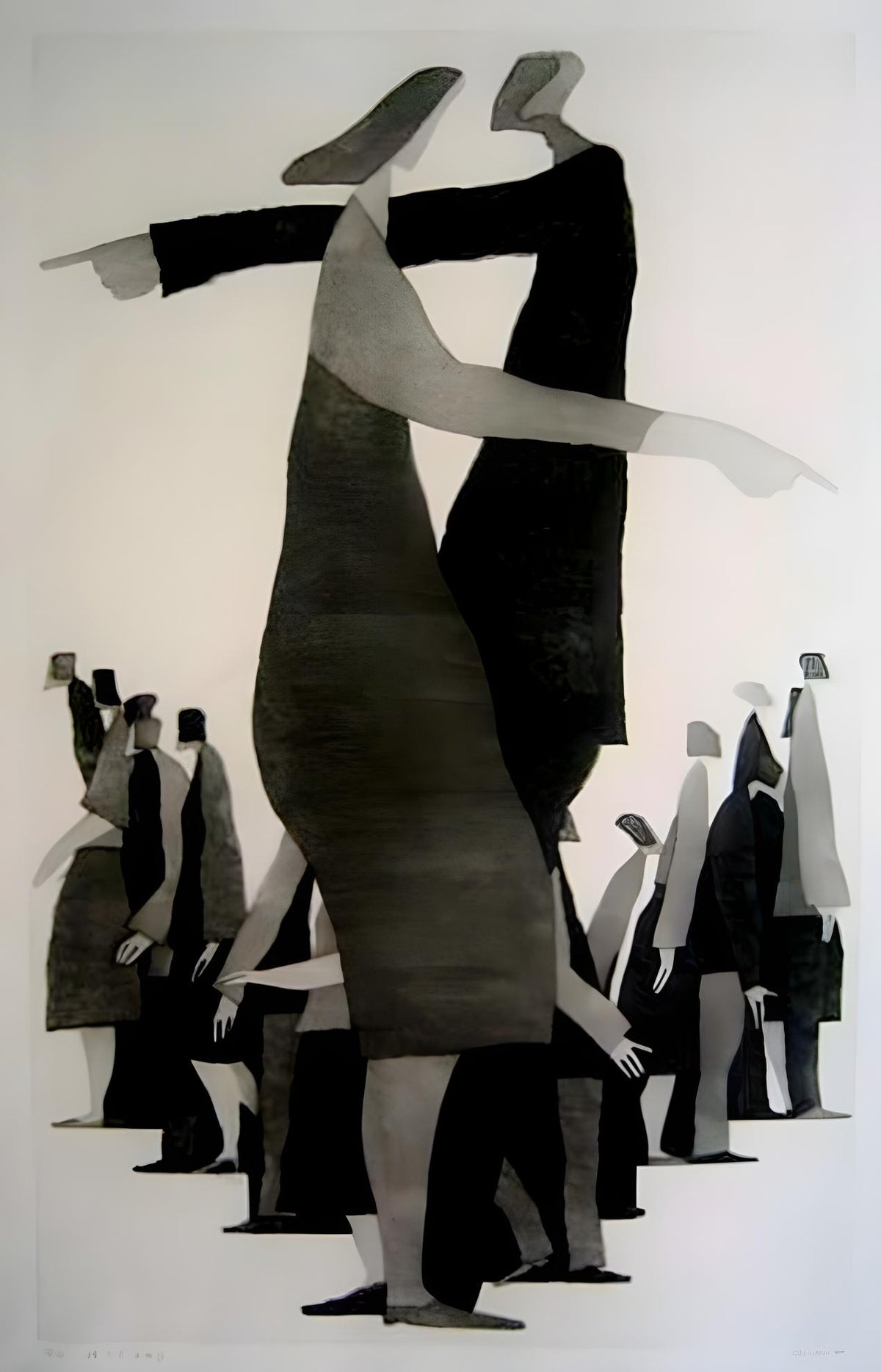 Lopende silhouetten