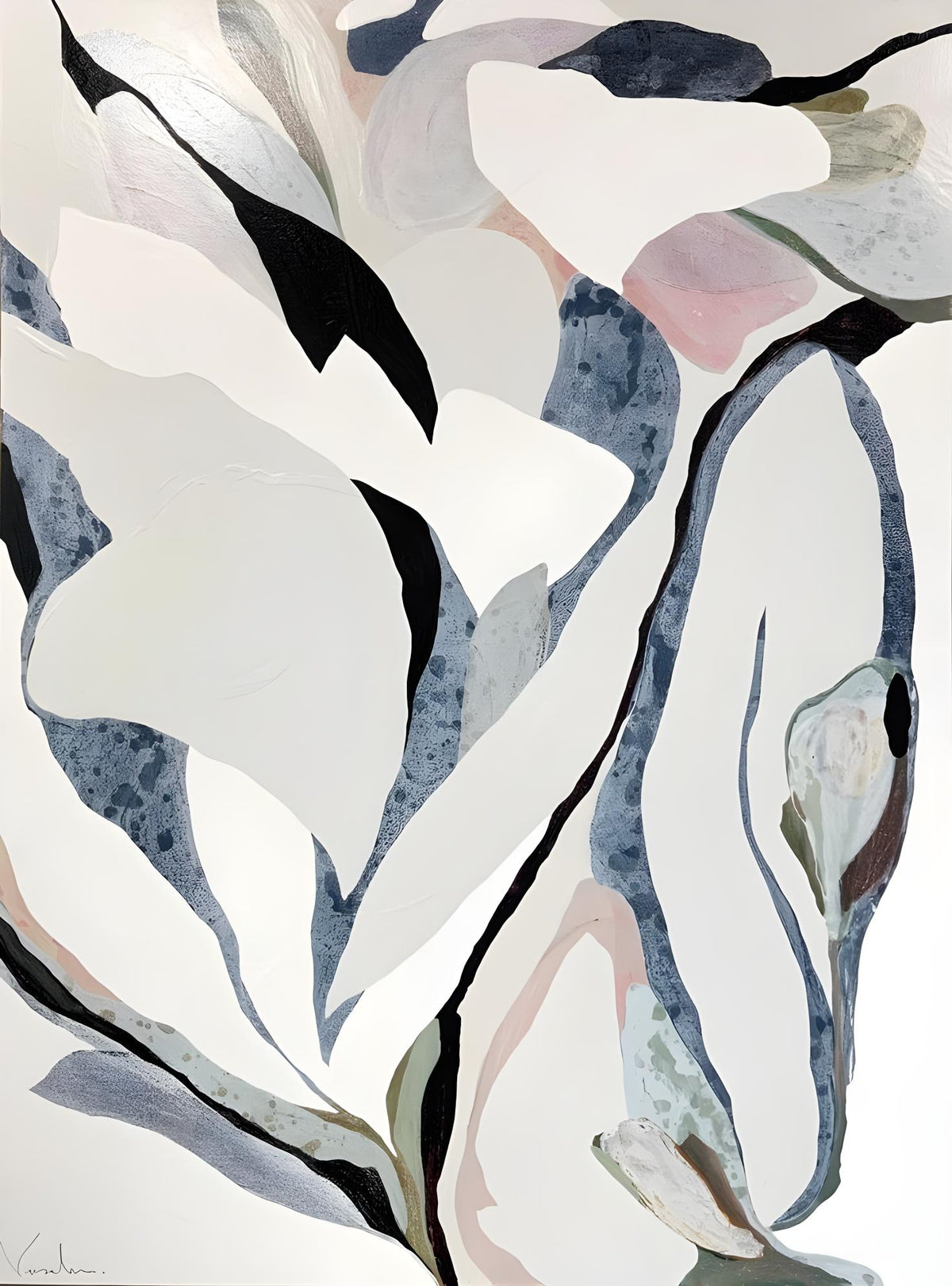 Abstracte bloembladcollage