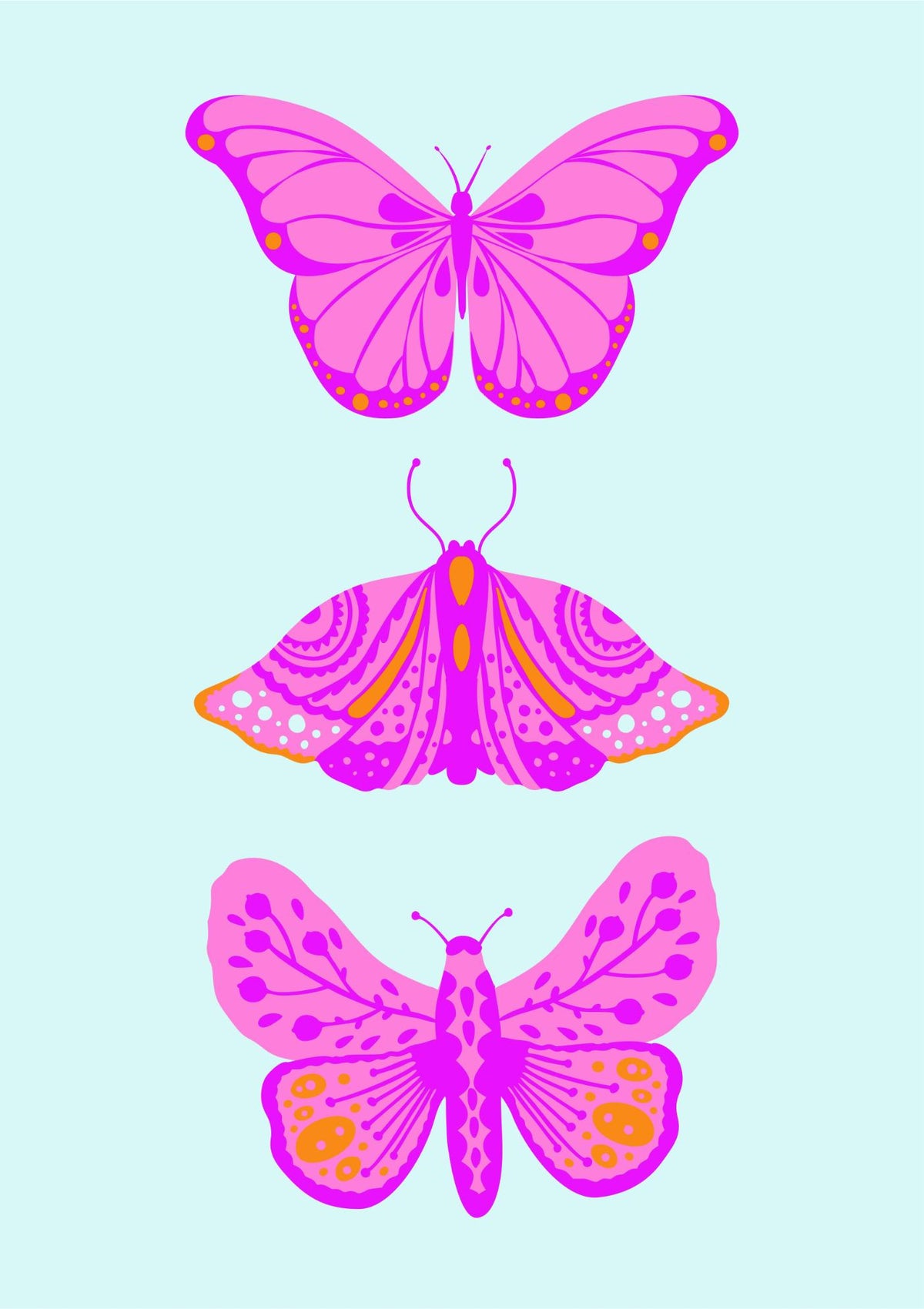 Magenta Butterflies