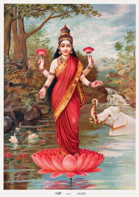 Lakshmi on a Lotus