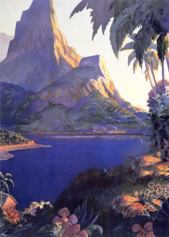 Tropical Lake Poster