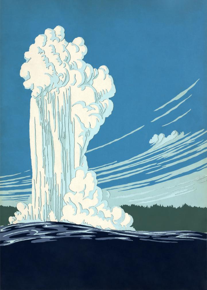 Geyser National Park Poster