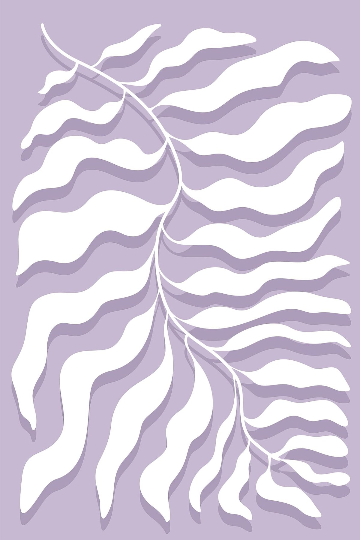Lilac Fern Silhouette