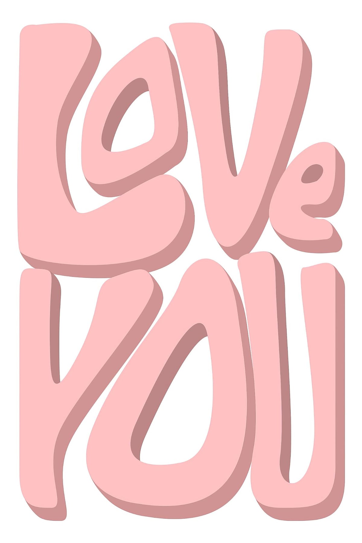 Love You in bubbelletters