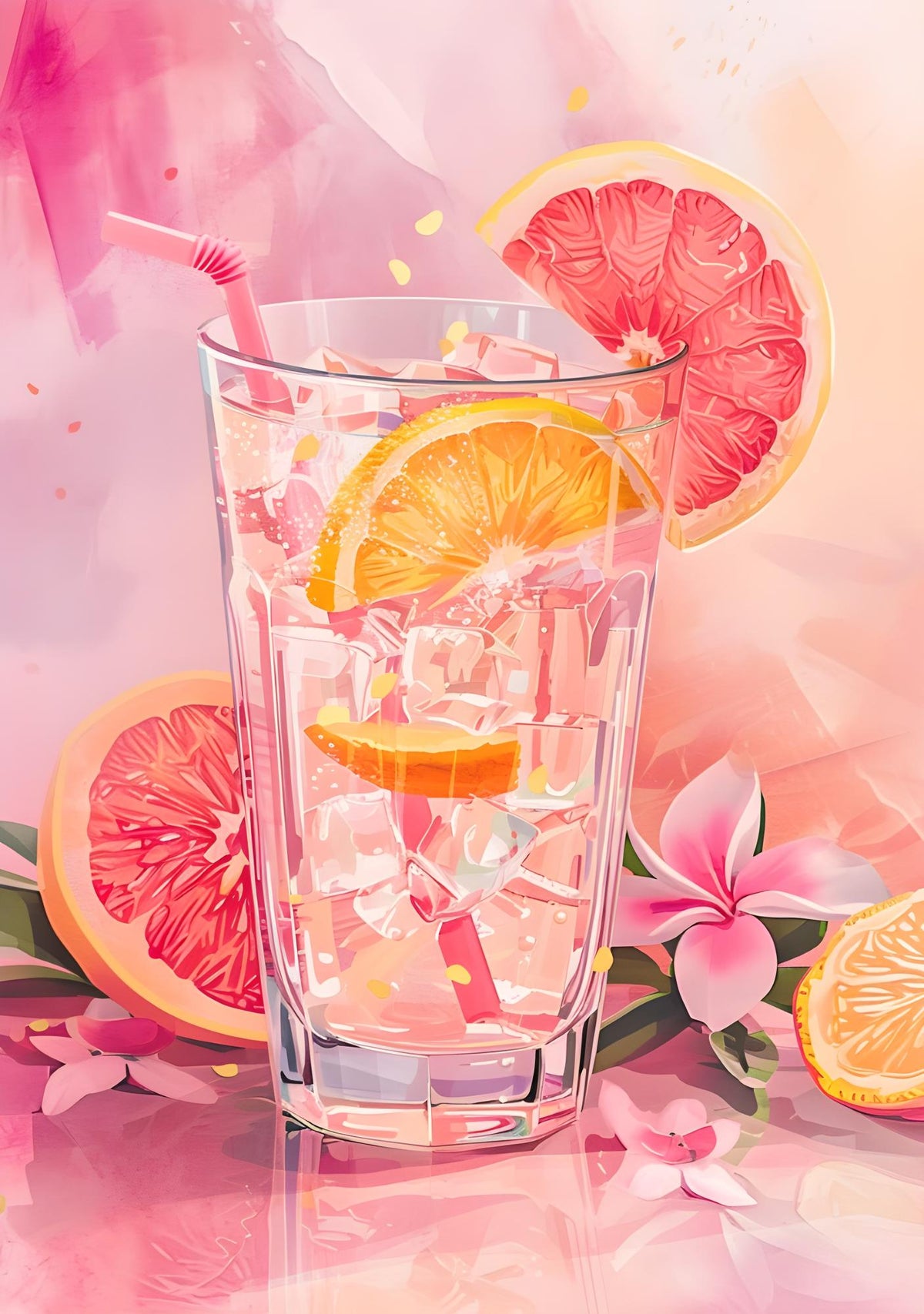 Grapefruit Cooler with Frangipani