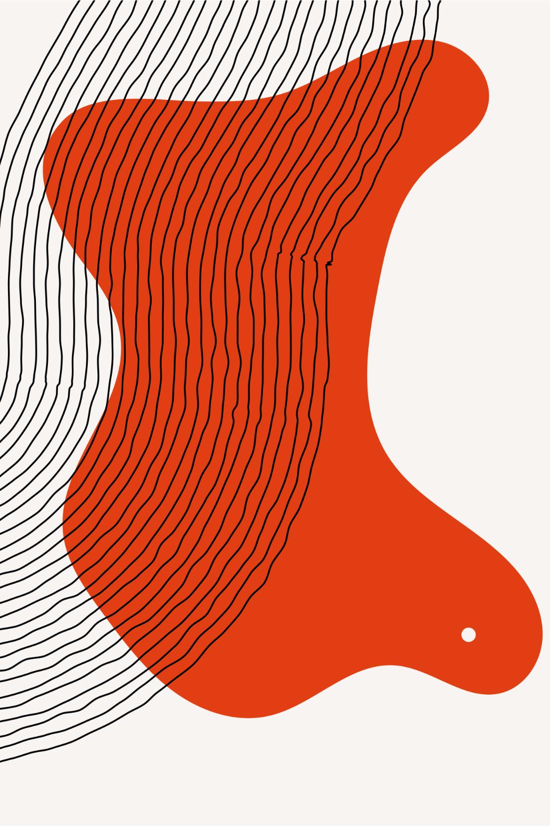 Crimson Topographic Bloom